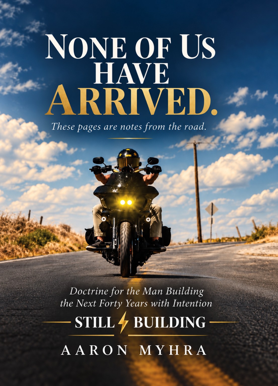 Still ⚡ Building final book cover: None of Us Have Arrived